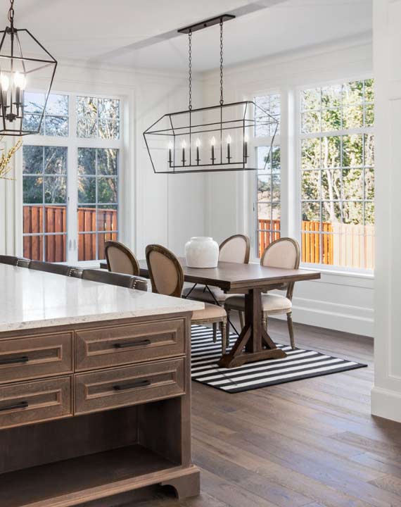 installed hardwood flooring in home